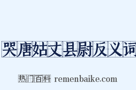 哭唐姑丈县尉反义词是什么意思的图片